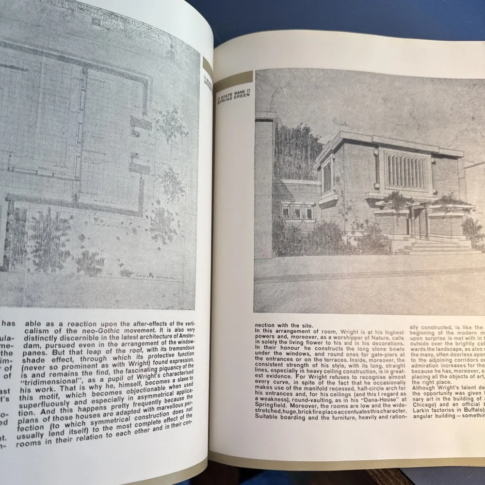 The Work of Frank Lloyd Wright Wendingen Ed 1965 Hardcover Architecture Book
